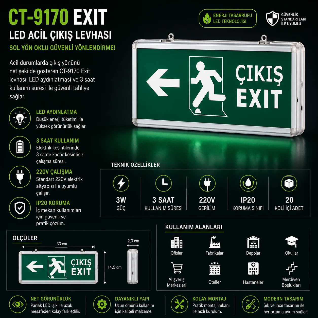 CATA 9170 EXIT ÇIKIŞ SAĞ/SOL